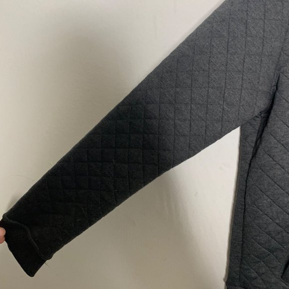Marine Layer Quilted Bomber Jacket Women's Size L Gray Full Zip - Picture 6 of 9